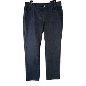 Lafayette 148 New York High Rise Slim Leg Jeans Womens 12 Luxury